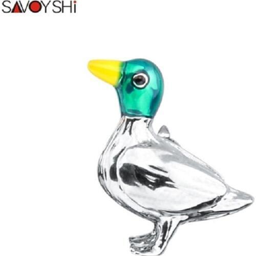 SAVOYSHI Lovely Animal Mandarin Duck Brooch for Women Decorations Mens Dress Suit Lapel Badge Collar Pins Brooches Jewelry Gift