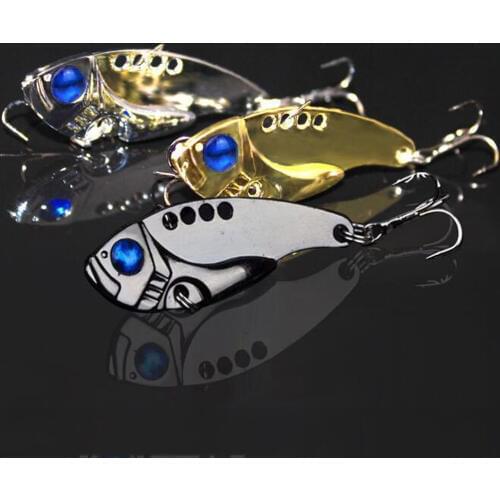 Hard Metal Sequins Lure with Treble Hook Fishing Lures Fishing Tackle Tool