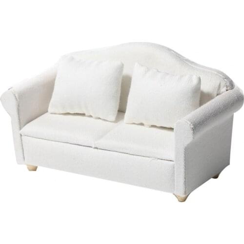 1/12 Dollhouse Mini Fabric Sofa Furniture Scene DIY Handmade Model Toy Kids Gift Living Room Play Scene Ornaments