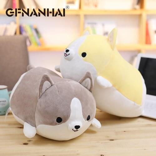 1pc 30cm cute corgi dog plush toy stuffed soft animal dolls kawaii lovely dog for baby children Valentine birthday gift