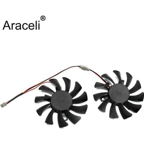 2PCS/lot GA81S2U -PFTB DC 12V 0.38A R7 350 For POWERCOLOR DATALAND R7 350 Server Frameless Fan