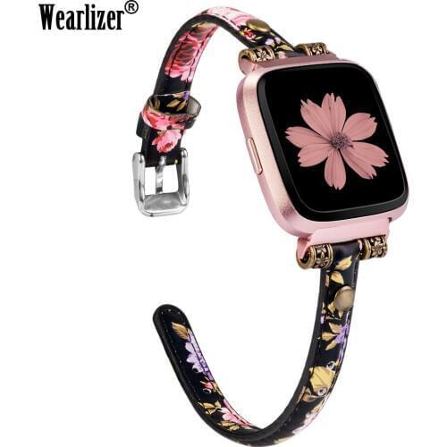 2019 Fashion Women Replacement Watch Band Leather Wrist Watchband Strap Bracelet Belt For Fitbit Versa Lite Watch Wristband
