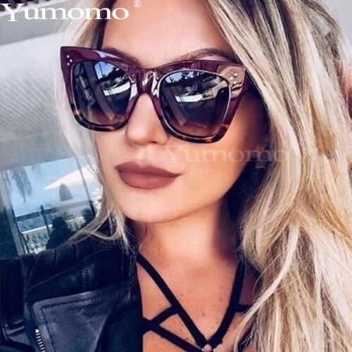 2020 Hot Cat Eye Squre Sunglasses Luxury Brand Designer Women Sun Glasses Lady Oversized Frame Cateye Eyewear UV400