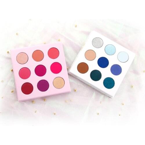 5 Pieces High Pigment Makeup Eyeshadow Palette Private Label Custom Logo Cardboard Shimmer Matte Powder Eye Cosmetic Pallete