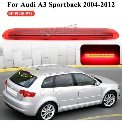 High Level 3rd Brake Light For Audi A3 Sportback S3 RS3 2004-2012 LED Stop Lamp 8P4945097C Rear Third brake Lamp