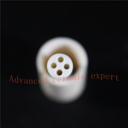 99.5%Al2O3 High Thermal Corundum Tube 4.0*1.0*10mm/Round Four-Bore Alumina Tube/Insulating Ceramics For Thermocouples Sensors