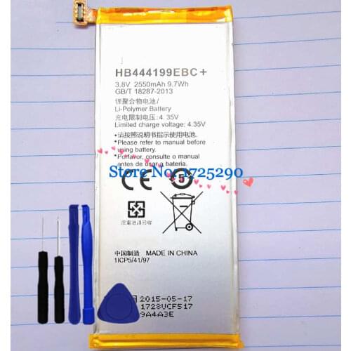 2550mAh HB444199EBC Battery For Huawei Honor 4C C8818 CHM- CL00 CHM-TL00H CHM-UL00 chm-u01 G Play Mini + Tools