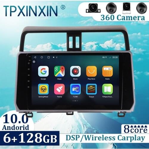 6+128GB For Toyota Prado 2018-2019 Android 10 Carplay Radio Player Car GPS Navigation Head Unit Car Radio with Screen