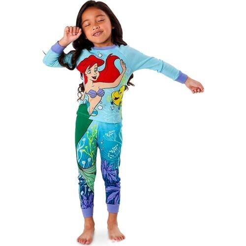 Kids Pajamas for Girls Pijama Baby Girls and Boys Clothes Pijamas Thermal Underwear Mermaid Cartoon Sleepwear Clothing Sets