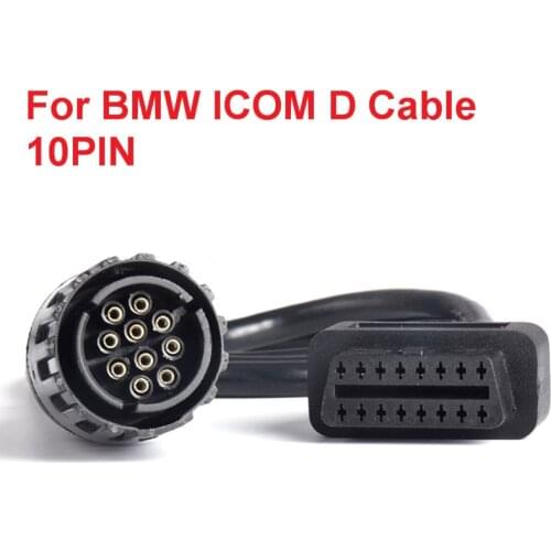 For BMW ICOM D Cable 10 Pin Adapter for ICOM-D Motorcycles Motobikes OBDII OBD2 Diagnostic Connect Cable