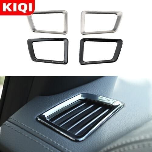 KIQI 2Pcs Stainless Steel for Ford Ranger 2016 2017 2018 2019 2020 Interior Air-Condition AC Vent Outlet Cover Trim Accessories
