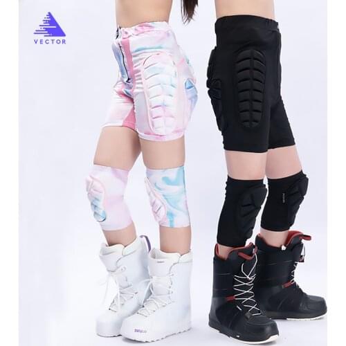 Vector Ski Knee Pads Hip Padded Men Women Protection Anti-fall Outdoor Sports Skiing Snowboard Snowmobile Pressurized Elastic