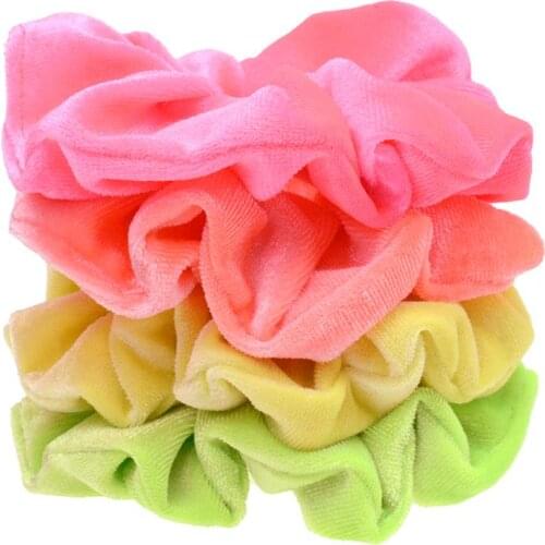 Neon Color Scrunchies Girls' Hair ties Ponytail Holder Women Fashion Hair Accessories