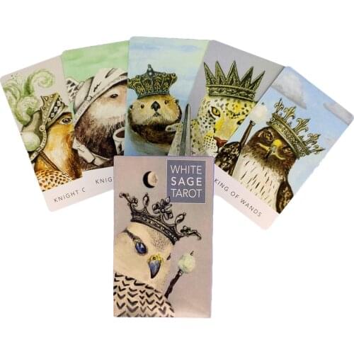 New White Sage Tarot Cards And PDF Guidance Divination Deck Entertainment Parties Board Game Support Drop Shipping 78 Pcs/Box