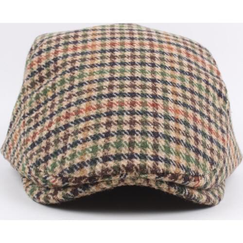 Houndstooth autumn and winter plaid beret British style retro retro hat hot selling hat
