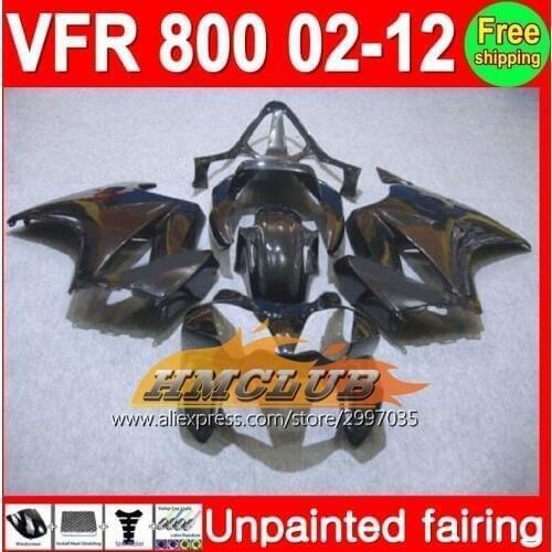 Body Unpainted Full Fairing Kit For HONDA VFR800 interceptor 02-12 VFR 800 02 03 04 05 06 07 08 09 10 11 12 Fairing