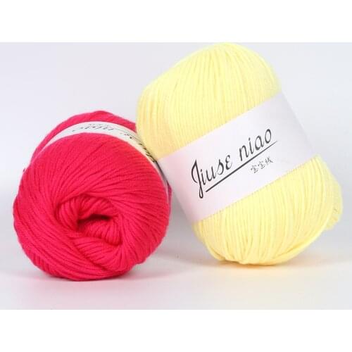 Multi-colored Soft Hand Knitting Yarn Baby Cotton Wool Yarn Crochet Thread DIY Handcraft Supplies For Clothing Blanket Scarf
