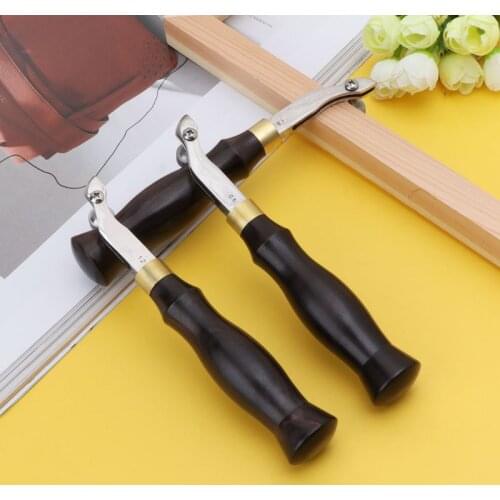 Adjustable Stainless Steel Creaser Press Sideline Edge Ebony Handle Leather Craft Tool DIY 0.5/1.2/1.5mm