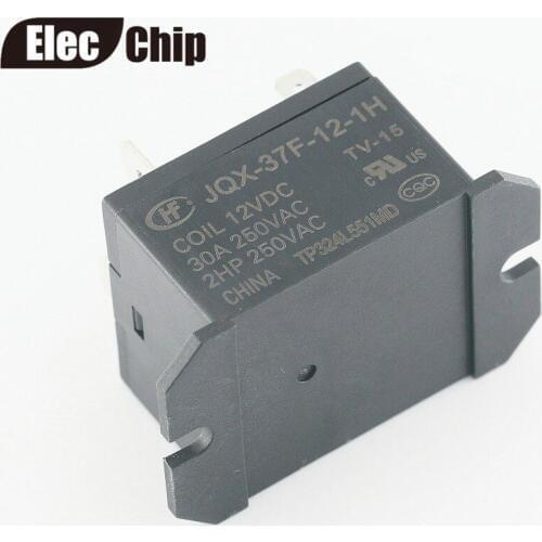 2pcs Power Relay HF37F-012-1H JQX-37F-12-1H 4PINS 30A 12VDC