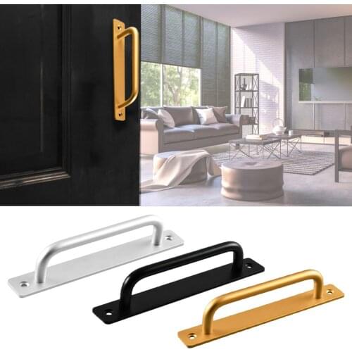 Sliding Barn Door Handle Pull Flush Recessed Wood Door Handle Furniture Hardware For Cabinet Cupboard Interior Door 35-45MM