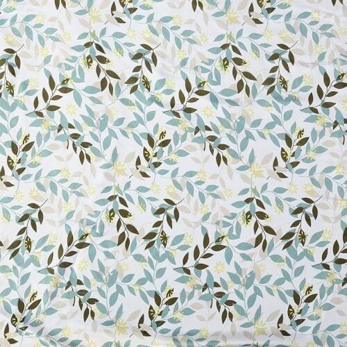 Fabric Leaf Print Chiffon Textile Cloth Family Wear Dressing Shirt Trousers DIY Sewing Fabric
