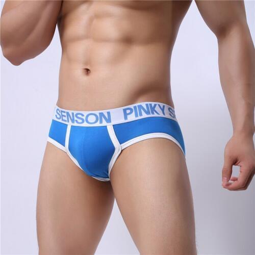 PINKY SENSON 6PCS/LOT US Mens U Convex Cotton Briefs Shorts AC Design Underpants Sleepwear Underwear 6 Colors S M L XL