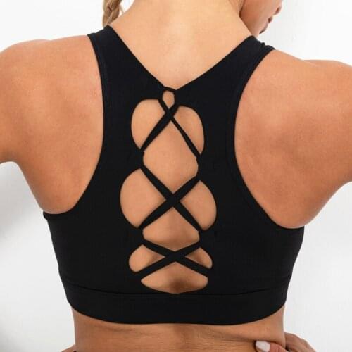 Solid Color Sexy Women Seamless Tank Tops Sleeveless Sport Tops Sexy Fitness Cross Beauty Back Bra Female Short Casual Tanks