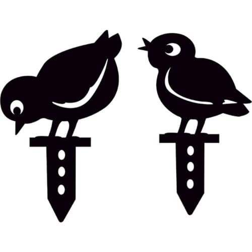 Rooster Animal Stakes Family Garden Chicken Silhouette Pile Shadow Yard Art Garden Decoration