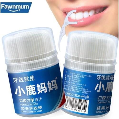 Fawnmum 30 Pcs/Set Dental Floss Picks Interdental Brush Thread for Teeth Cleaning Dentistry Tool Plastic Toothpicks Oral Hygiene