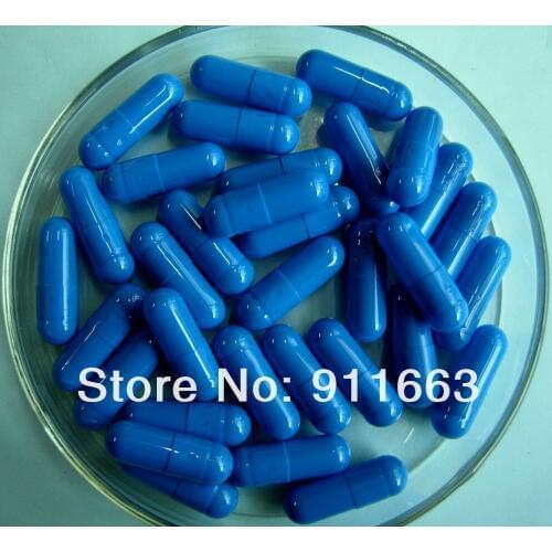 0# 5,000pcs! Blue-Blue colored gelatin empty capsules size 0,empty capsules (closed or seperated capsules available!)