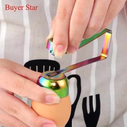 2PCS Metal Egg Scissors 304 Stainless Steel Topper Shell Cutter Opener Boiled Raw Egg Open Creative Kitchen Gadgets Baking Tools