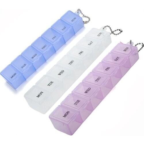 7 Day Weekly Pill Box Organizer Medicine Compartments Vitamin Storage Travel kit 1pcs