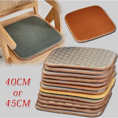 1Pcs Summer Chair Cushion Non-Slip Bamboo Rattan Seat Cushion for Office Dining Cool Mat Back Cushion Home Decor 40*40cm 45*45cm