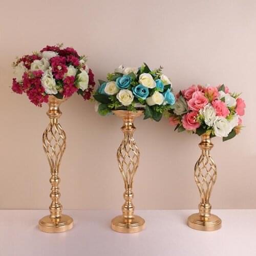 10PCS Flower Vases Candle Holders Rack Stands Wedding Decoration Road Lead Table Centerpiece Pillar Party Event Candlestick