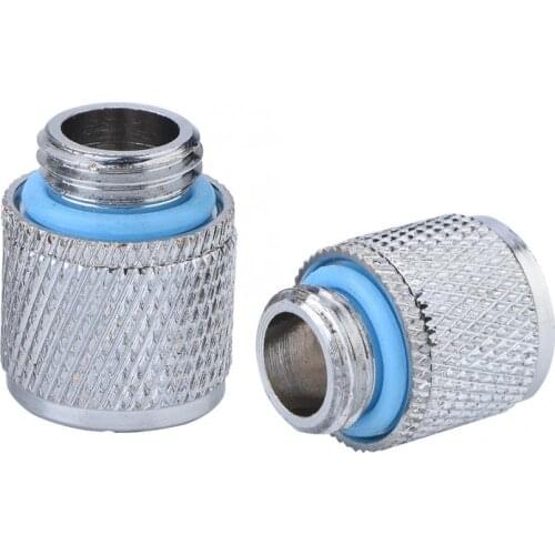 2PCS G1/4 2 Points Soft Tube Compression Fitting Water Cooling Fittings for 8*12 Soft Tube for Computer Water Cooling System