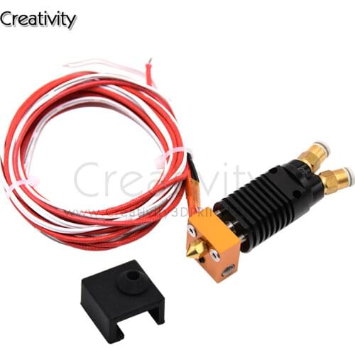2 in 1 out Hotend Kit Dual Color Extruder All Metal Extruder 0.4mm nozzle 1.75mm For CR10/S Ender3/S TEVO/ALFWISE Printer Parts