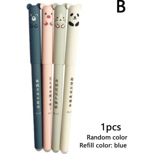 2021 new animal erasable gel pen 0.35mm refill cute gift gel office school pen animal stationery appearance student supplie Y5T2