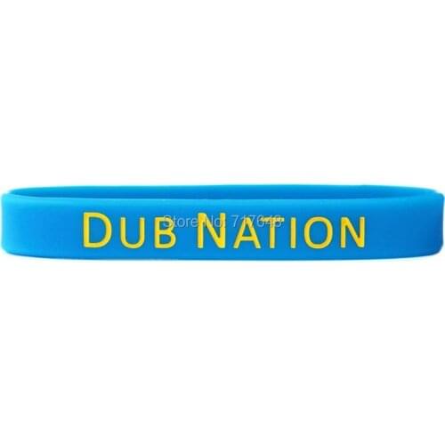 300pcs Dub Nation Wristband Silicone Bracelets free shipping by FEDEX