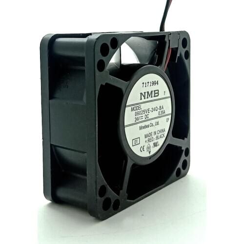 60mm 6cm Cooling Fan,6025 DC 24V 06025VE-24Q-BA 0.35A NMB,for Case Server Cabinets UPS Cooler