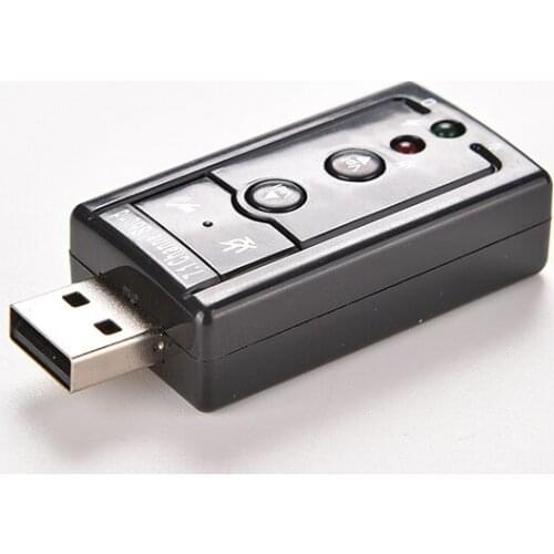 7.1 Channel 3D External USB Audio Sound Card Mic Adapter 3.5mm Jack Stereo Headset For Win XP 7 8 Android Linux for Mac OS