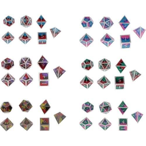 7pack Polyhedral Dice for Dragon Scales D&D Pathfinder RPG Board Games