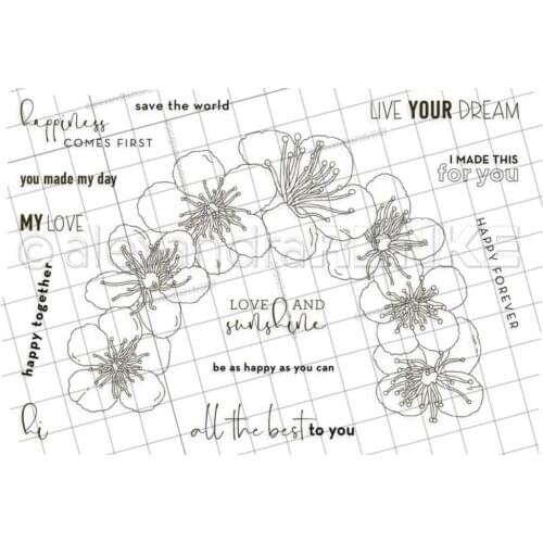 English Flower Clear Stamp Seal DIY Scrapbooking Photo Album Decorative Clear Stamp C0693