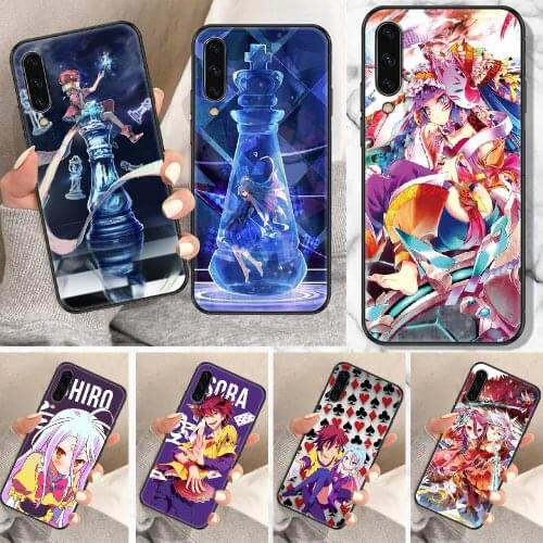 No Game NO life Anime Phone Case For Samsung Galaxy A 10 12 20E 21S 30 32 40 50 51 52 70 71 72 5 6 7 2016 2018 black pretty
