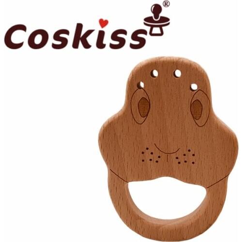 Coskiss Beech Wooden Toys DIY Crafts Baby Teether For Making Rattles Mouse Educational Toy Wooden Teether For New Born Teether