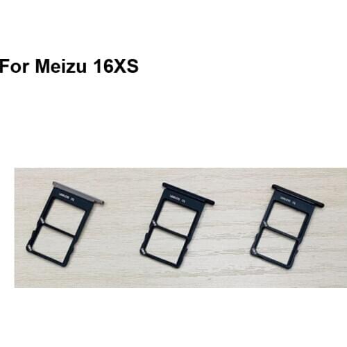 For Meizu 16XS New Tested Good Sim Card Holder Tray Card Slot For Meizu 16 XS Sim Card Holder Meizu16XS Parts
