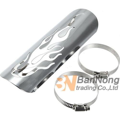 Motorcycle Cruiser 9" Exhaust Muffler Silencer Pipe flame Heat Shield Cover Heel Guard for Harley Honda Yamaha Kwasaki Ktm steed