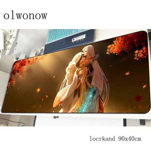 Inuyasha mousepad 90x40cm Professional gaming mouse pad gamer mat Domineering game computer desk padmouse keyboard play mats