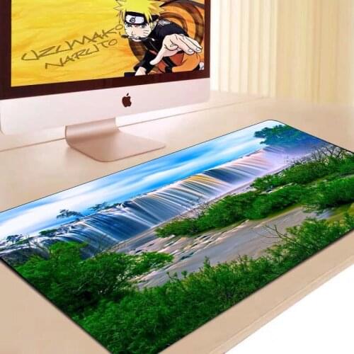 Xgz Waterfall Computer Game Player Mouse Pad Large Non-slip Mouse Pad Keyboard Table Mat Suitable for Keyboard Peripherals Csgo