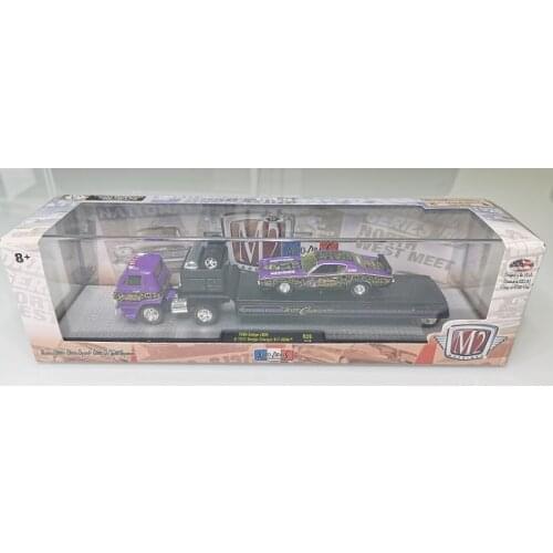 M2 Machines 1:64 Dodge Tractor-trailer Diecast Collection of Die-casting Simulation Alloy Model Car Children Toys 4.8