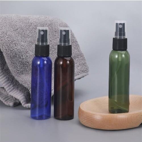 60ml Pet Refillable Bottles Perfume Atomizer Empty Spray Lotion Bottle Cosmetic Sub-bottle With Aluminum Anodized Spray Pump